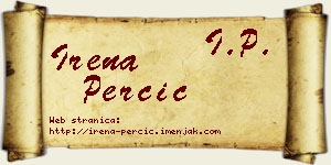 Irena Perčić vizit kartica
